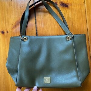 Lauren Ralph Lauren Green Leather Shoulder Bag